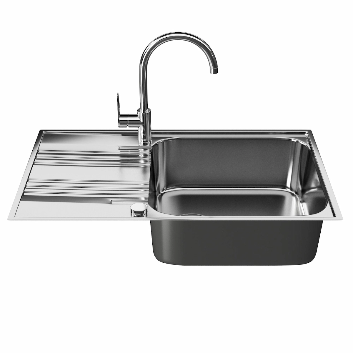 Single Sink dengan Pengering
